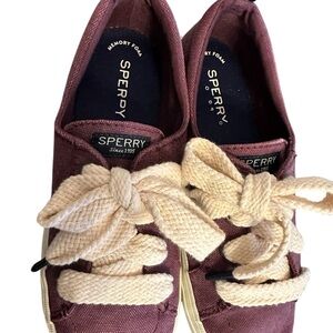 Sperry Women's Shoes in deep purple  and Cream